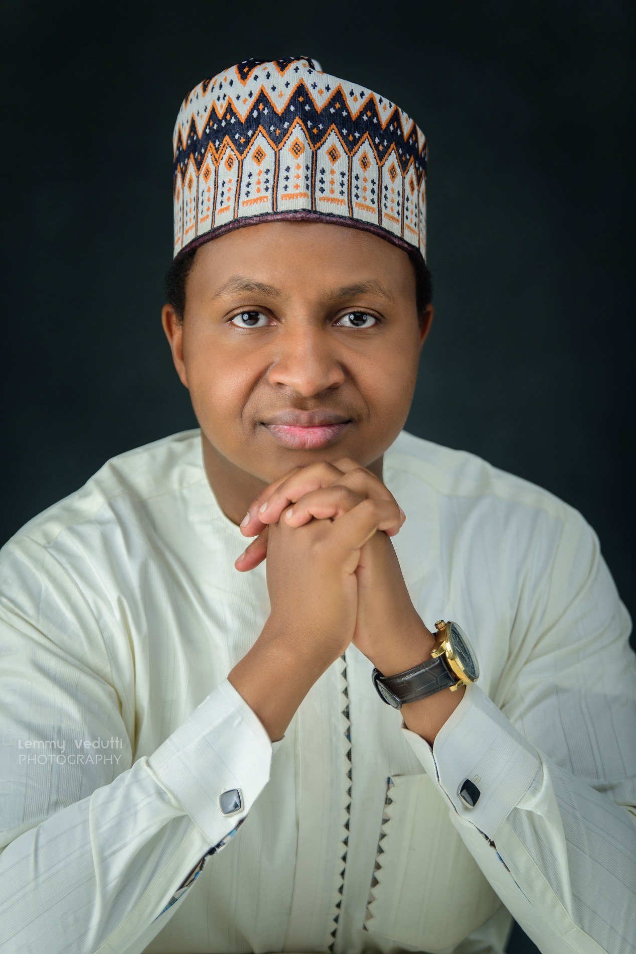 Portrait of Engr. Mustapha Ibrahim in traditional attire